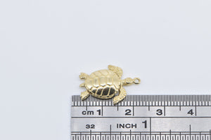 14K 3D Articulated Sea Turtle Ocean Animal Charm/Pendant Yellow Gold