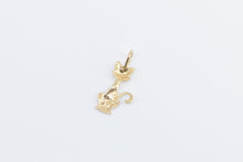 Load image into Gallery viewer, 14K Stylized Cat Kitty Kitten Diamond Cut Charm/Pendant Yellow Gold