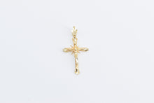 Load image into Gallery viewer, 14K Cross Vintage Crucifix Jesus Christ Christian Charm/Pendant Yellow Gold