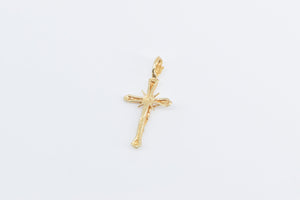 14K Cross Vintage Crucifix Jesus Christ Christian Charm/Pendant Yellow Gold