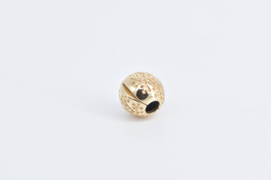 14K Pandora Floral Lucerne Retired Clip Ball Charm/Pendant Yellow Gold