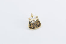 Load image into Gallery viewer, 14K Vintage Diamond Two Tone Purse Hand Bag Pendant Yellow Gold