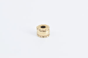 14K Pandora Beveled Spacer Clip Designer Slide Charm/Pendant Yellow Gold