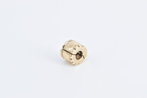 14K Pandora Beveled Spacer Clip Designer Slide Charm/Pendant Yellow Gold