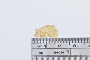 14K Girl Dog Man's Best Friend Puppy Dog Mom Charm/Pendant Yellow Gold