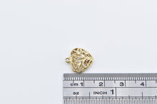 Load image into Gallery viewer, 14K Lotus Filigree Heart Love Symbol Charm/Pendant Yellow Gold