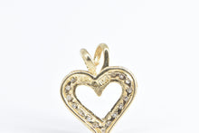 Load image into Gallery viewer, 10K Vintage Diamond Heart Love Symbol Classic Pendant Yellow Gold