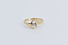 Load image into Gallery viewer, 10K Vintage Diamond Solitaire Curved Promise Ring Yellow Gold