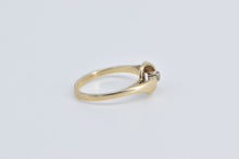 Load image into Gallery viewer, 10K Vintage Diamond Solitaire Curved Promise Ring Yellow Gold