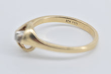 Load image into Gallery viewer, 10K Vintage Diamond Solitaire Curved Promise Ring Yellow Gold