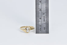 Load image into Gallery viewer, 10K Vintage Diamond Solitaire Curved Promise Ring Yellow Gold