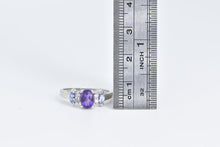 Load image into Gallery viewer, 14K Amethyst Diamond Marquise Tanzanite Fashion Ring White Gold