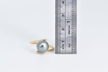 Load image into Gallery viewer, 14K 9.2mm Vintage Tahitian Pearl Bypass Ring Yellow Gold