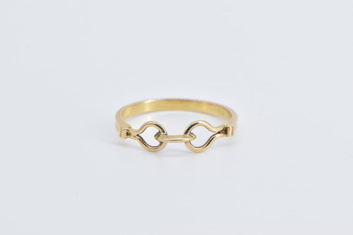 14K Vintage Chain Link Fashion Stacking Band Ring Yellow Gold