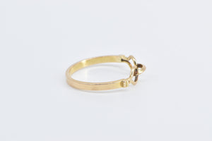 14K Vintage Chain Link Fashion Stacking Band Ring Yellow Gold