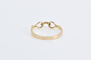 14K Vintage Chain Link Fashion Stacking Band Ring Yellow Gold