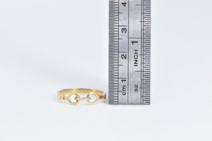 14K Vintage Chain Link Fashion Stacking Band Ring Yellow Gold