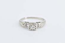 Load image into Gallery viewer, 14K 1940&#39;s 0.17 Ctw Diamond Three Stone Promise Ring White Gold