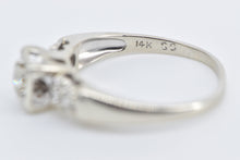 Load image into Gallery viewer, 14K 1940&#39;s 0.17 Ctw Diamond Three Stone Promise Ring White Gold