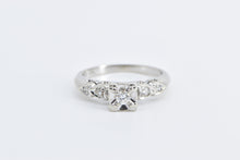 Load image into Gallery viewer, 14K 1940&#39;s Diamond Classic Promise Engagement Ring White Gold