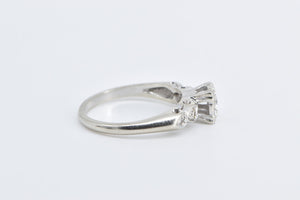 14K 1940's Diamond Classic Promise Engagement Ring White Gold