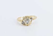 Load image into Gallery viewer, 14K 1950&#39;s Vintage Three Stone Diamond Statement Ring Yellow Gold