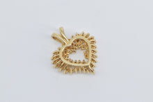 Load image into Gallery viewer, 14K 1.00 Ctw Diamond Cluster Heart Vintage Pendant Yellow Gold