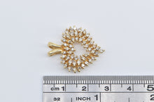 Load image into Gallery viewer, 14K 1.00 Ctw Diamond Cluster Heart Vintage Pendant Yellow Gold