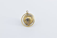 Load image into Gallery viewer, 14K 3D Globe Articulated Earth Planet Model Charm/Pendant Yellow Gold