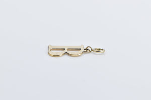 14K B Block Letter Initial Monogram Name Charm/Pendant Yellow Gold