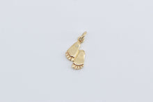 Load image into Gallery viewer, 14K Foot Print Baby Child Newborn Mother&#39;s Day Charm/Pendant Yellow Gold