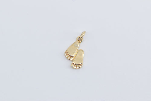 14K Foot Print Baby Child Newborn Mother's Day Charm/Pendant Yellow Gold