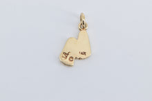 Load image into Gallery viewer, 14K Foot Print Baby Child Newborn Mother&#39;s Day Charm/Pendant Yellow Gold