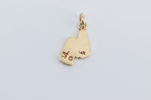 14K Foot Print Baby Child Newborn Mother's Day Charm/Pendant Yellow Gold