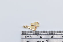 Load image into Gallery viewer, 14K Foot Print Baby Child Newborn Mother&#39;s Day Charm/Pendant Yellow Gold