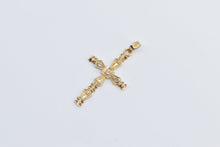 Load image into Gallery viewer, 14K 1940&#39;s Diamond Cross Christian Faith Symbol Pendant Yellow Gold