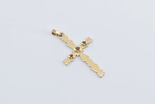 Load image into Gallery viewer, 14K 1940&#39;s Diamond Cross Christian Faith Symbol Pendant Yellow Gold