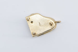 14K 3D Articulated Grand Piano Musical Instrument Charm/Pendant Yellow Gold