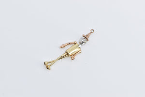 14K Articulated Pinocchio Puppet Marionette Charm/Pendant Yellow Gold