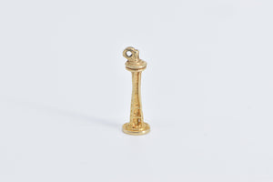 14K 3D Space Needle Seattle Washington Landmark Charm/Pendant Yellow Gold