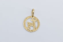 Load image into Gallery viewer, 14K Ram Aries Zodiac Sign Symbol Astrology Charm/Pendant Yellow Gold