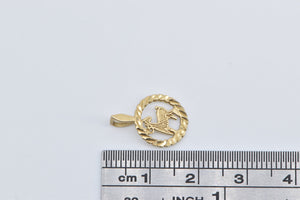 14K Ram Aries Zodiac Sign Symbol Astrology Charm/Pendant Yellow Gold