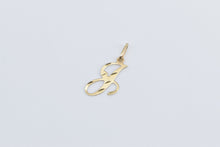 Load image into Gallery viewer, 14K J Cursive Letter Monogram Initial Name Charm/Pendant Yellow Gold