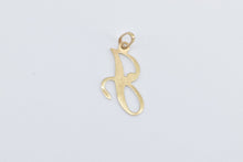 Load image into Gallery viewer, 14K J Cursive Letter Monogram Initial Name Charm/Pendant Yellow Gold