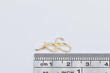 Load image into Gallery viewer, 14K J Cursive Letter Monogram Initial Name Charm/Pendant Yellow Gold