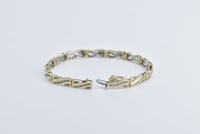 Load image into Gallery viewer, 10K 1.43 Ctw Diamond Criss Cross Vintage Tennis Bracelet 6.75&quot; Yellow Gold