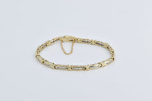 Load image into Gallery viewer, 14K 1.12 Ctw Baguette Diamond Vintage Tennis Bracelet 7&quot; Yellow Gold