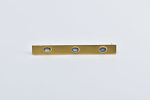 Load image into Gallery viewer, 14K Oval Vintage Natural Sapphire Square Bar Pin/Brooch Yellow Gold