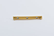 Load image into Gallery viewer, 14K Oval Vintage Natural Sapphire Square Bar Pin/Brooch Yellow Gold