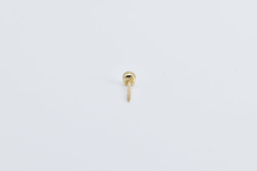 14K 2.8mm Ball Sphere Round Stud Single Earring Yellow Gold